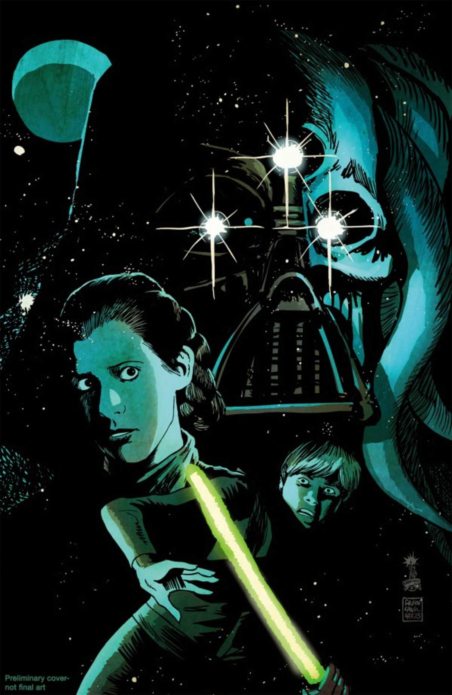 Tales From the Nightlands #2, Luke and Leia from the Original Trilogy with the Nightlander looming