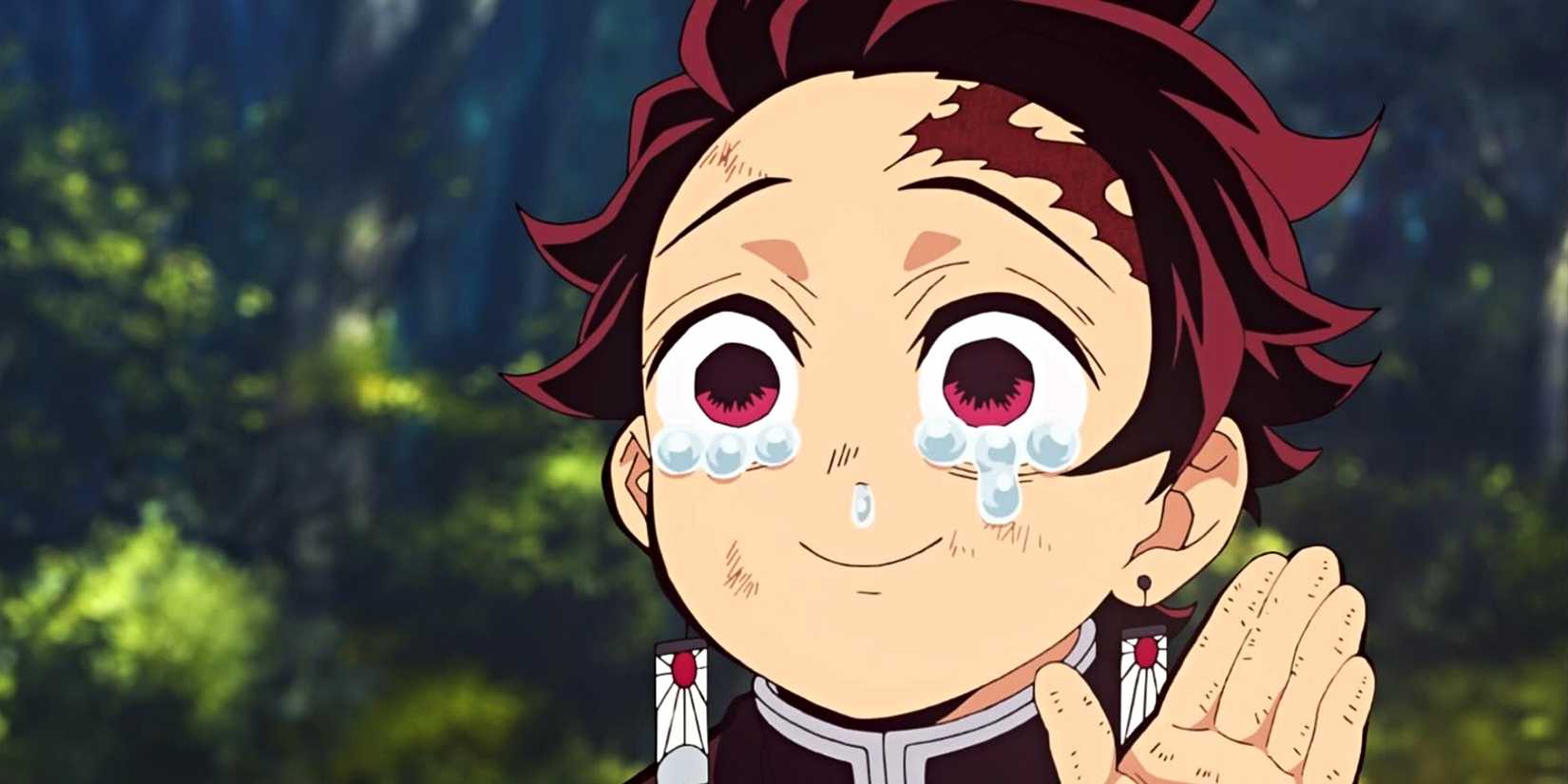 Tanjiro from Demon Slayer crying