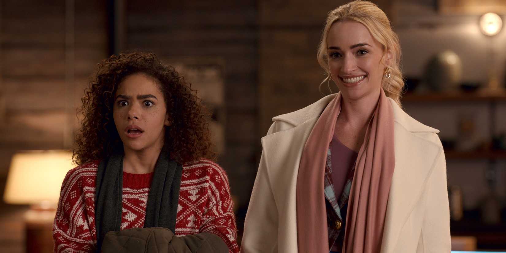 Ginny looking surprised and Georgia smiling in Ginny & Georgia season 2