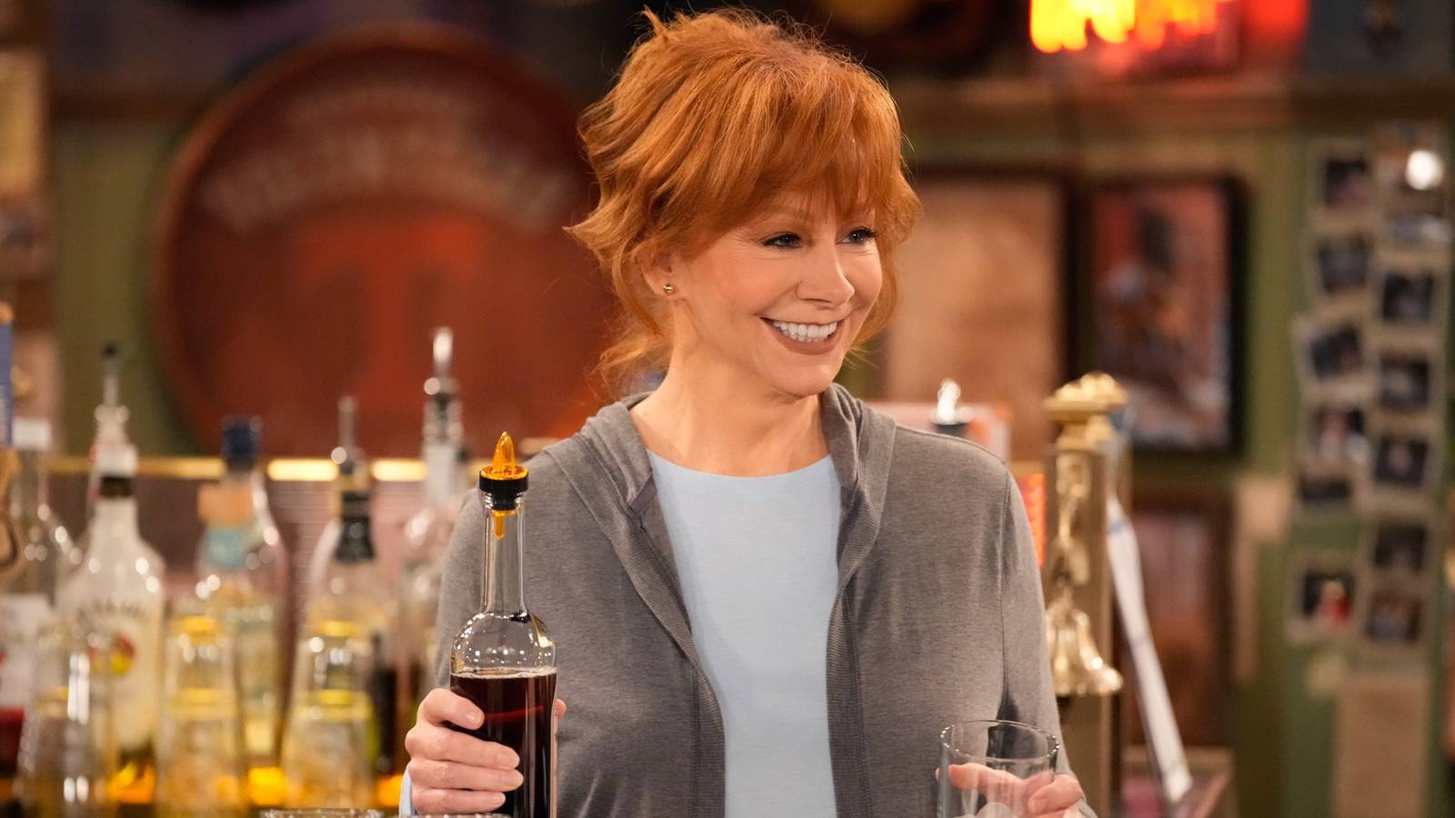 Reba smiling in season 1, episode 8 of Happy's Place