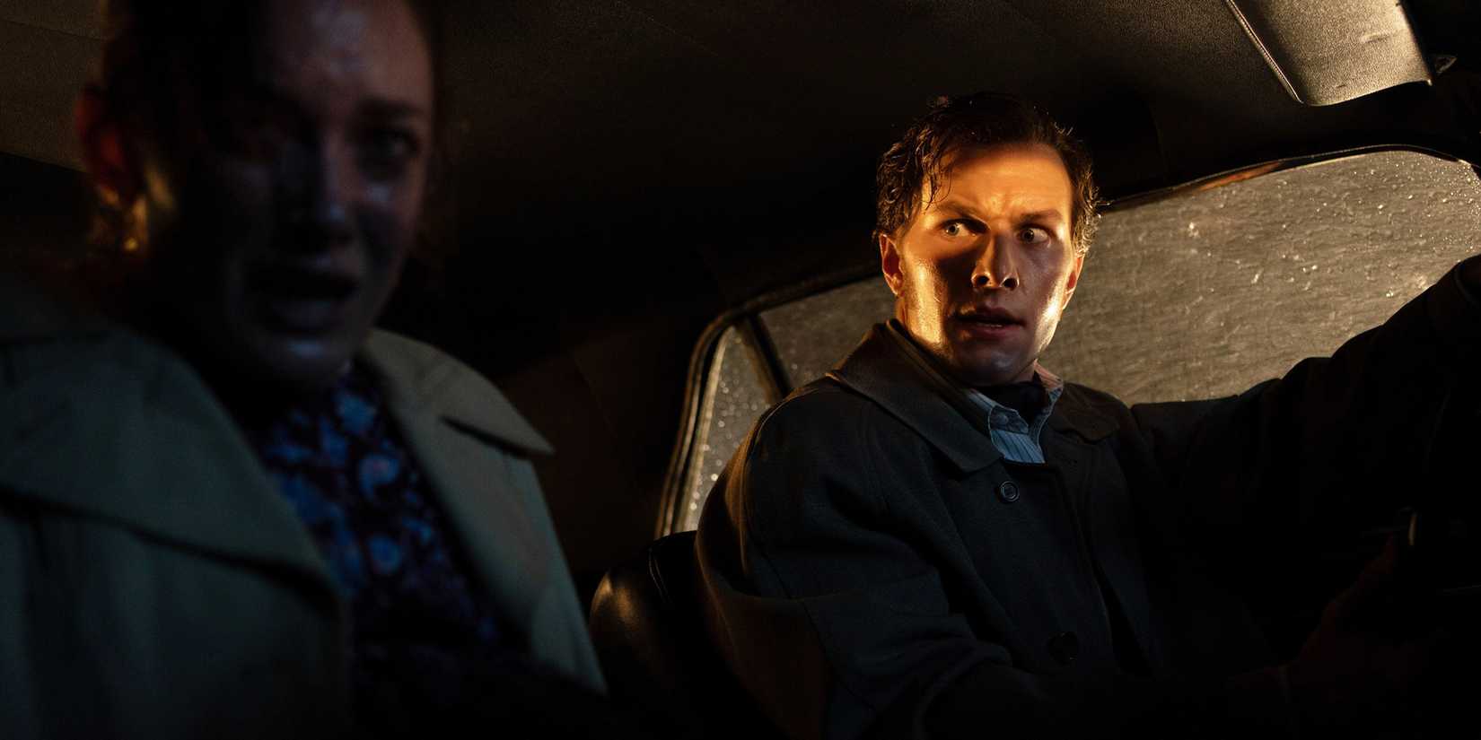 Ed driving Lorraine to the hospital in The Conjuring: Last Rites.