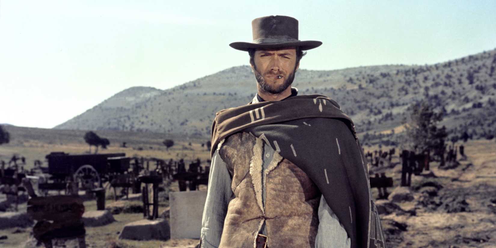 Blondie stands in the graveyard smoking his cigar in The Good the Bad and the Ugly