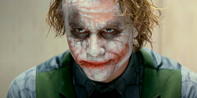 The Joker glaring in The Dark Knight