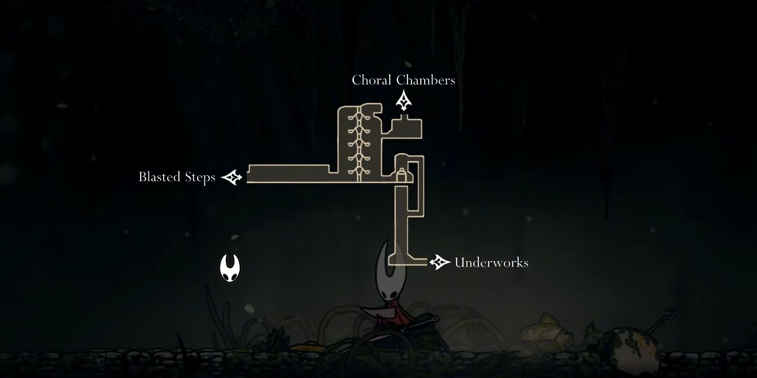 Posizione di Seth sulla mappa di Hollow Knight Silksong