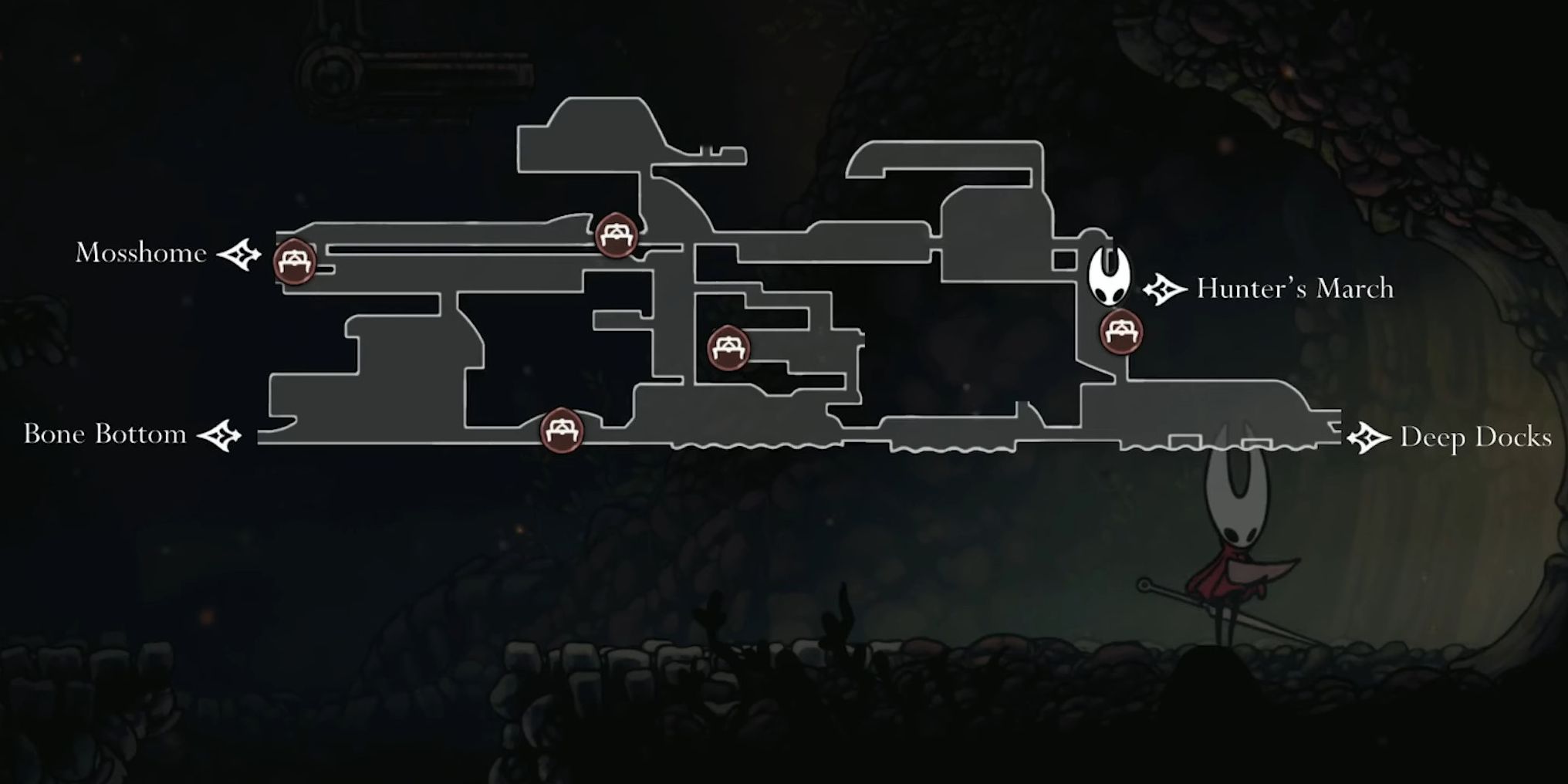 Posizione della seconda pulce in Hollow Knight Silksong.