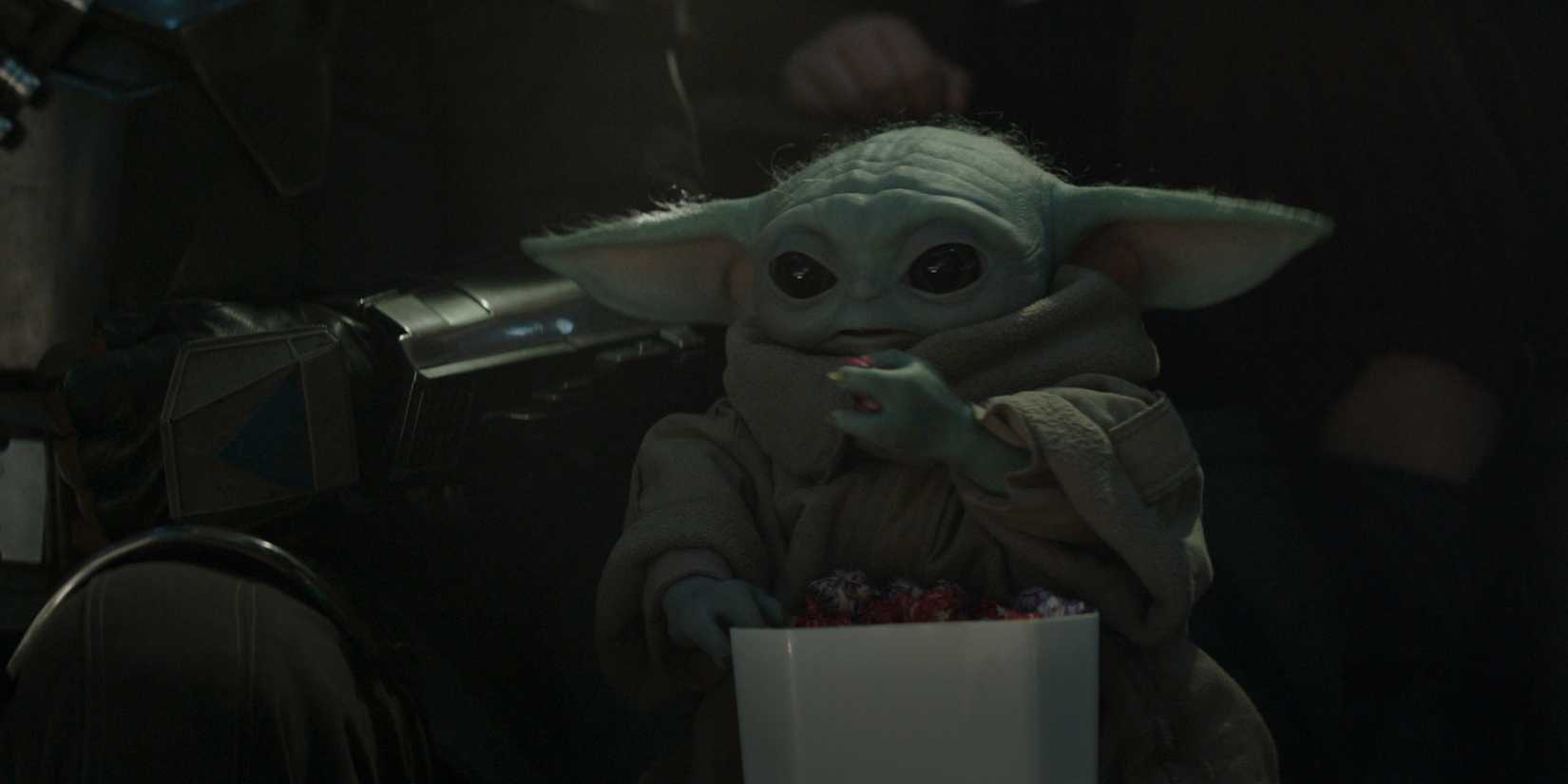 Grogu eating in The Mandalorian & Grogu