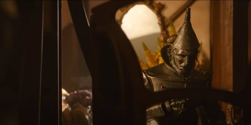 the Tin Man looking down in Wicked 2
