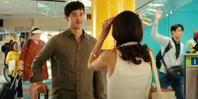 Tom Blyth in shocking meeting someone at the airport in People We Meet On Vacation