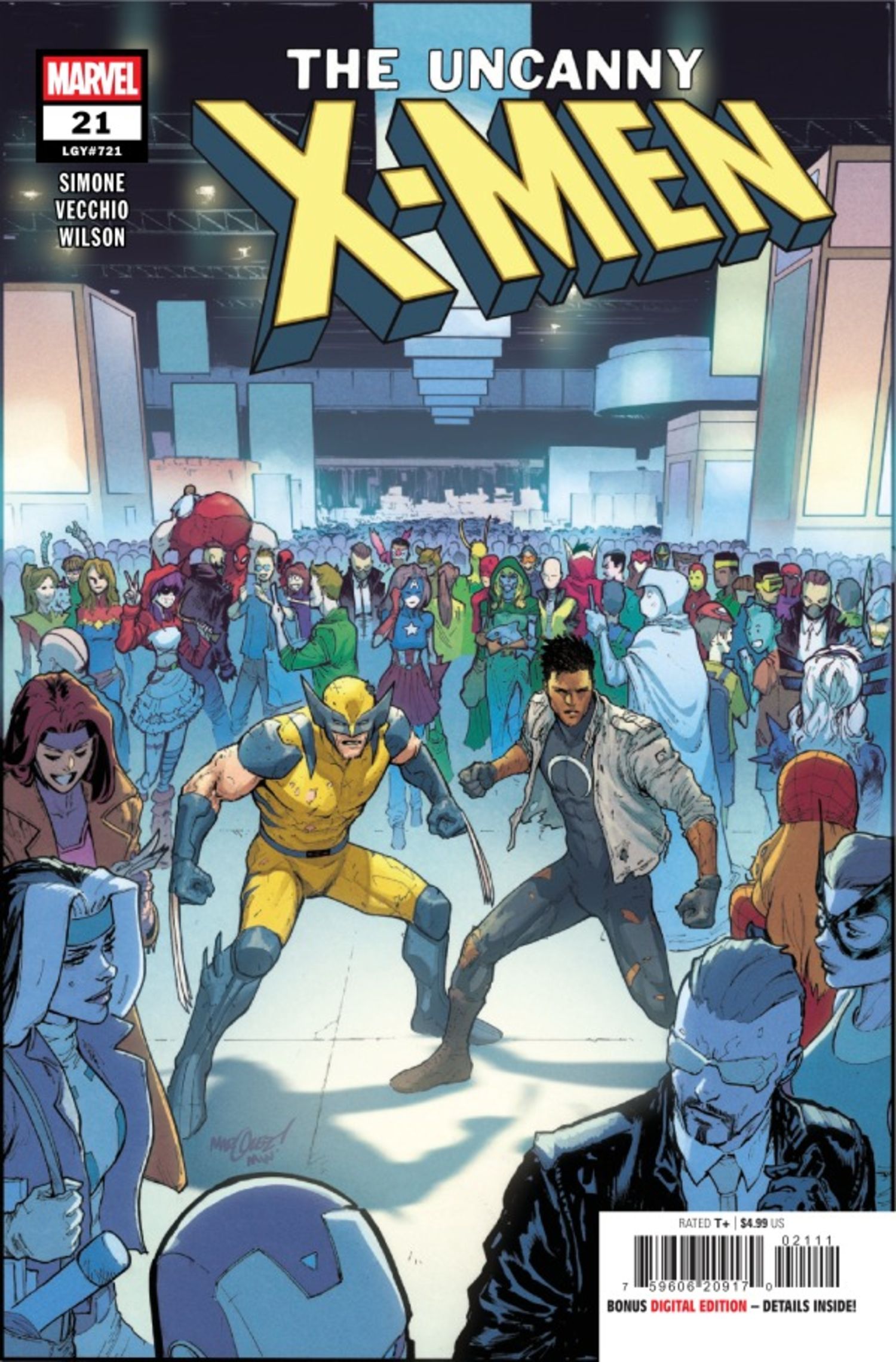 Copertina di Uncanny X-Men #21 con Wolverine e Ransom