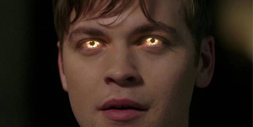 A Nephilim with glowing yellow eyes in Supernatural