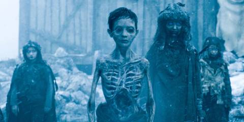 Skeletal White Walker children in Game of Thrones