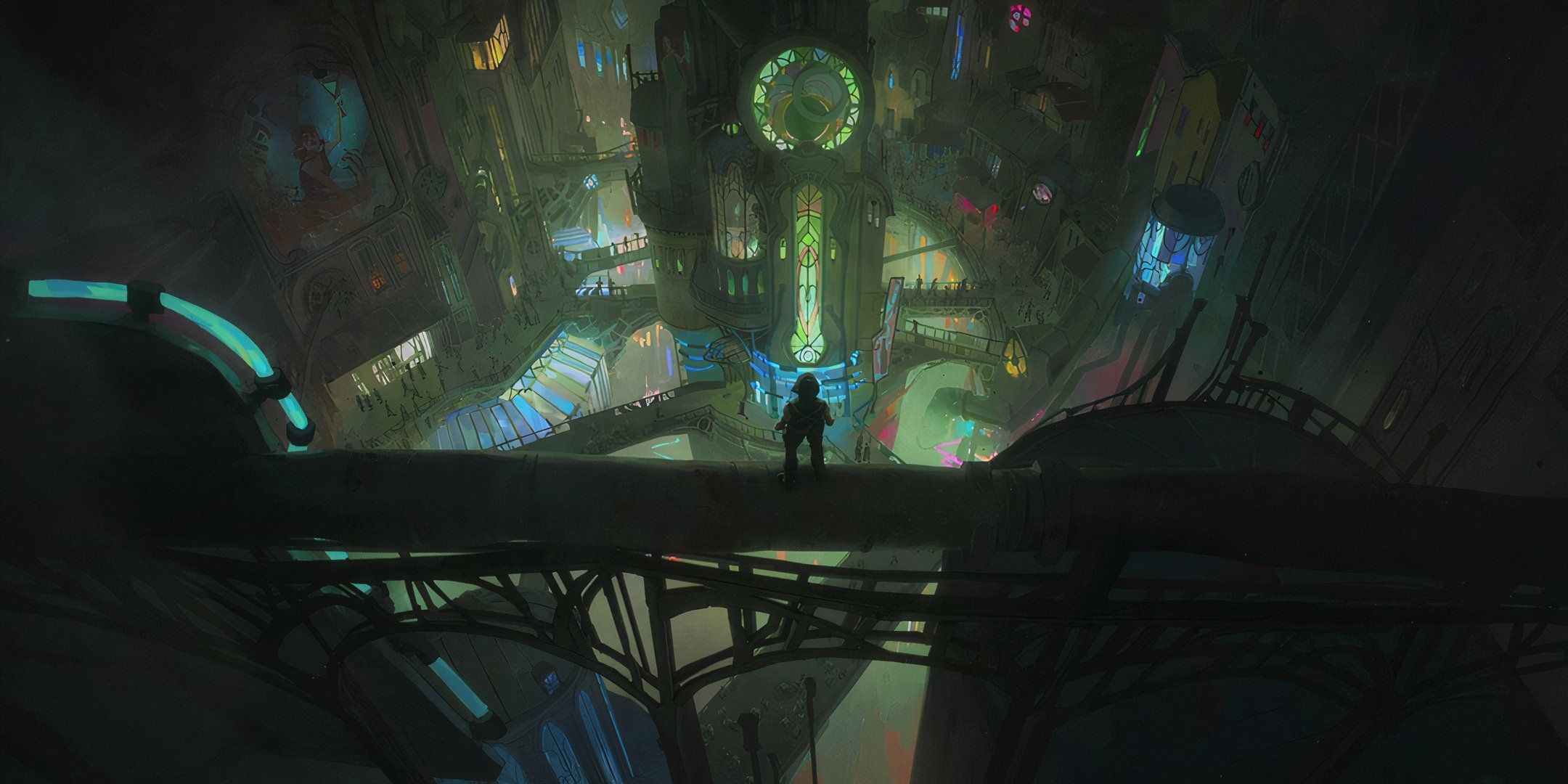 Vi guarda giù verso Zaun ad Arcane