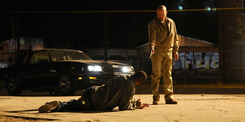 Walt shoots a drug dealer in Breaking Bad