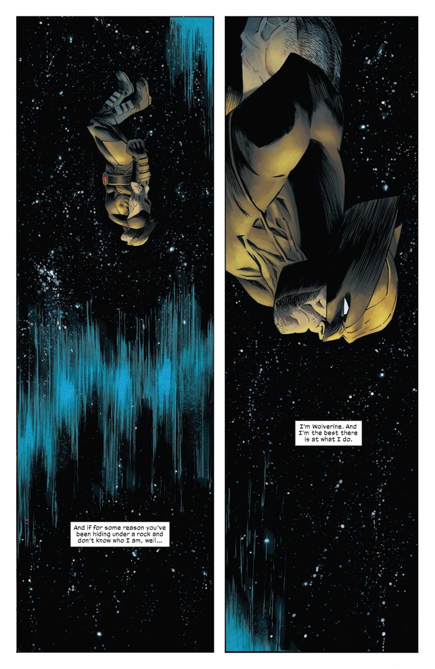 wolverine falling through space in x-men latitude
