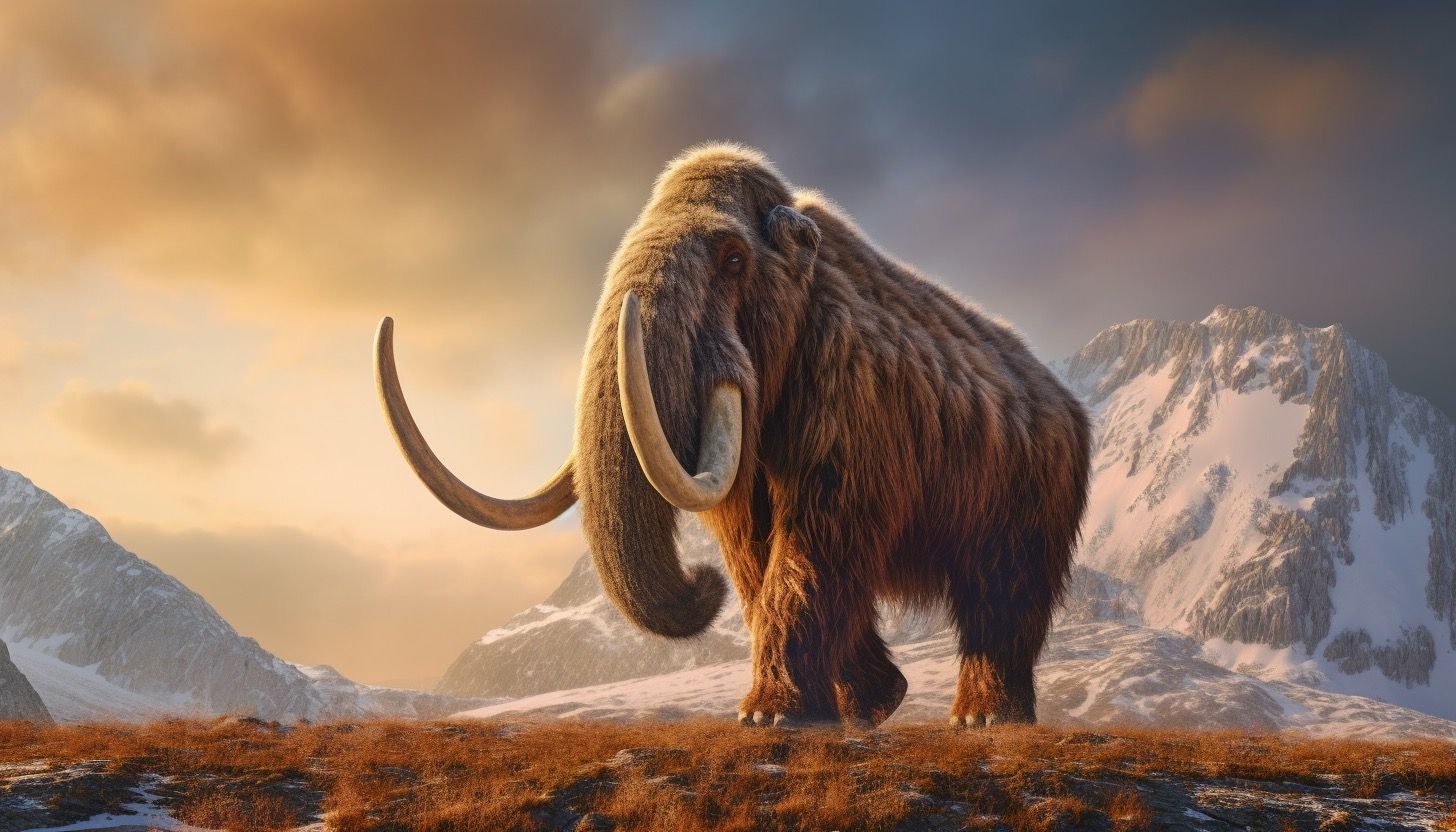 Immagine artistica del mammut lanoso