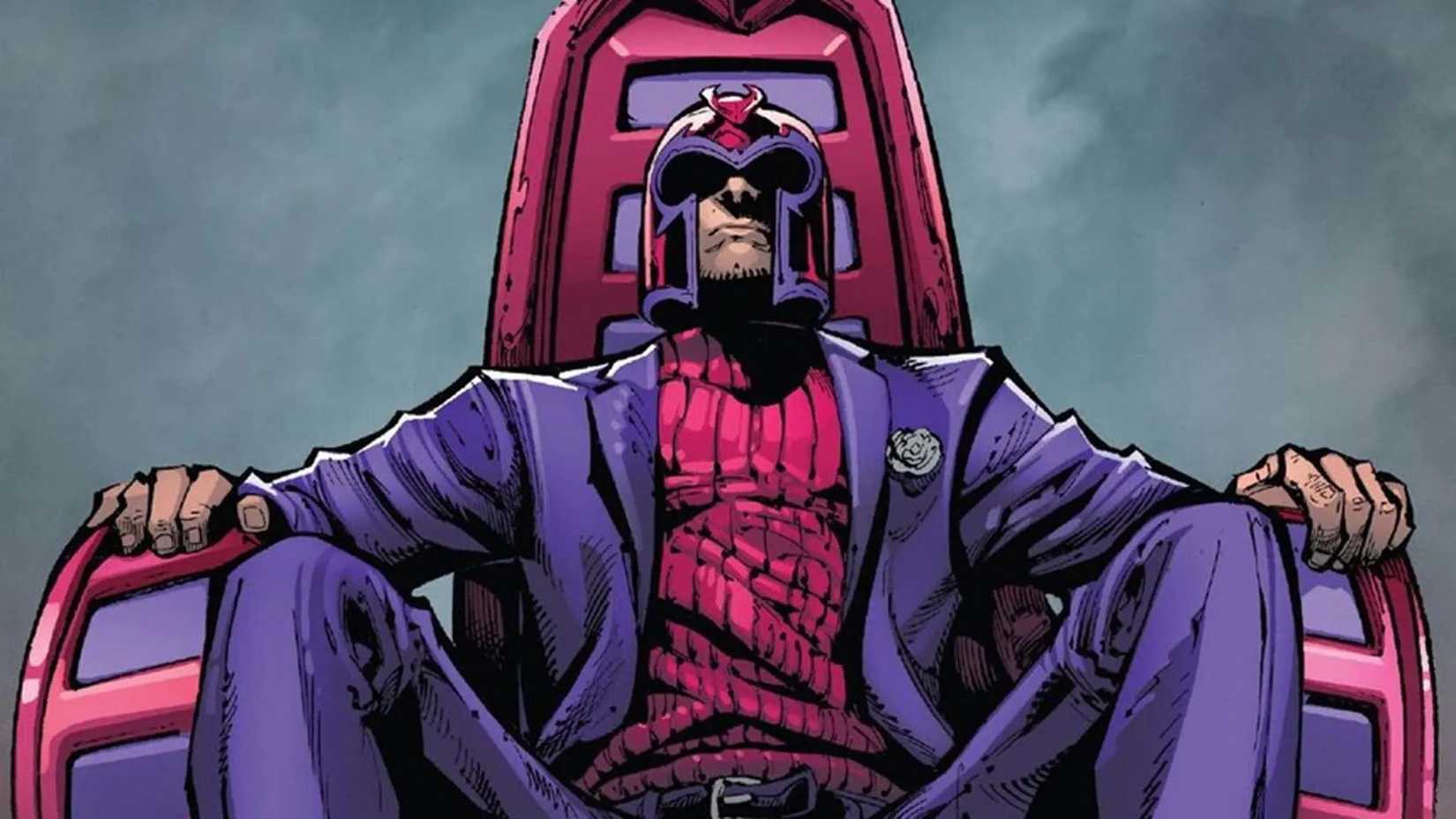 x-men's magneto in floating wheelchair