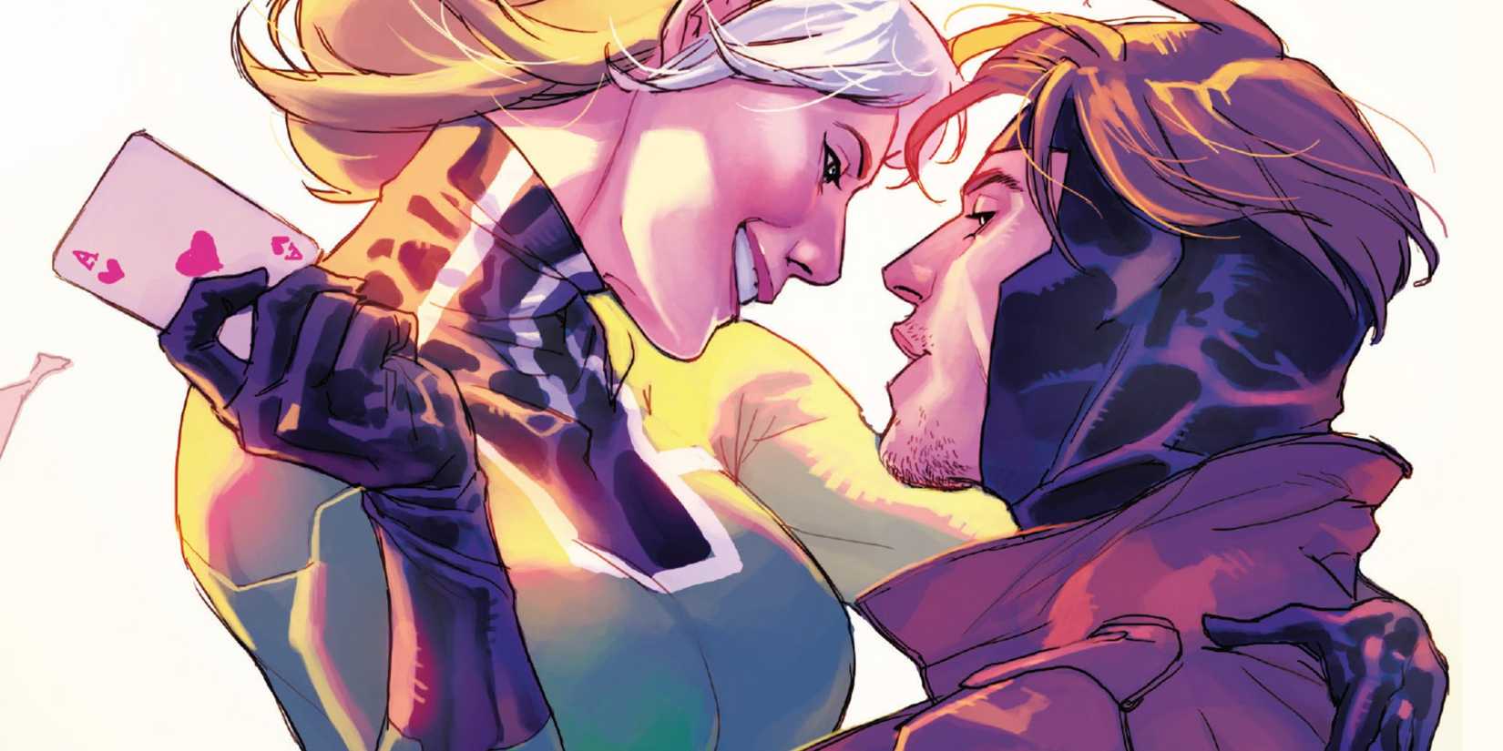 x-men's rogue and gambit flirting