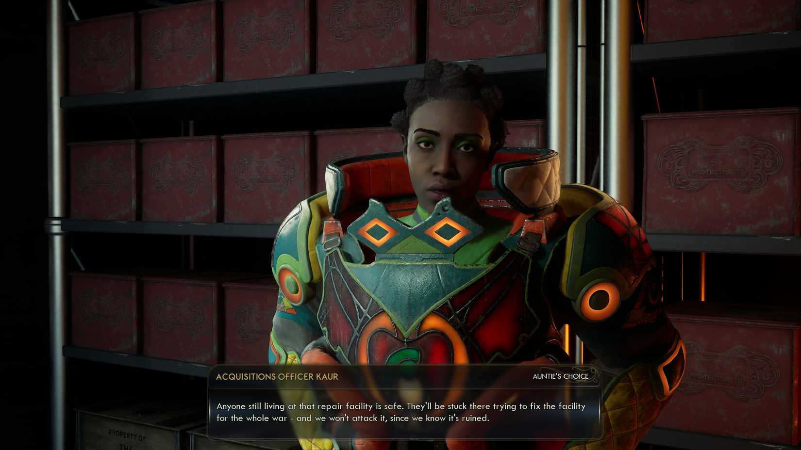 Acquisitions Officer Kaur in the Outer Worlds 2