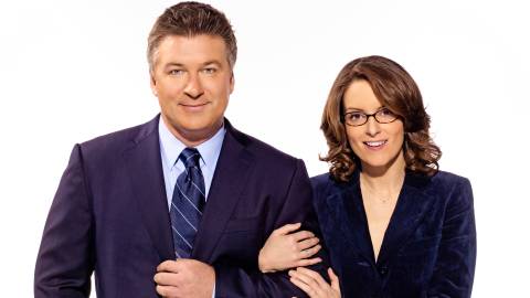 Jack Donaghy (Alec Baldwin) and Liz Lemon (Tina Fey) in 30 Rock.