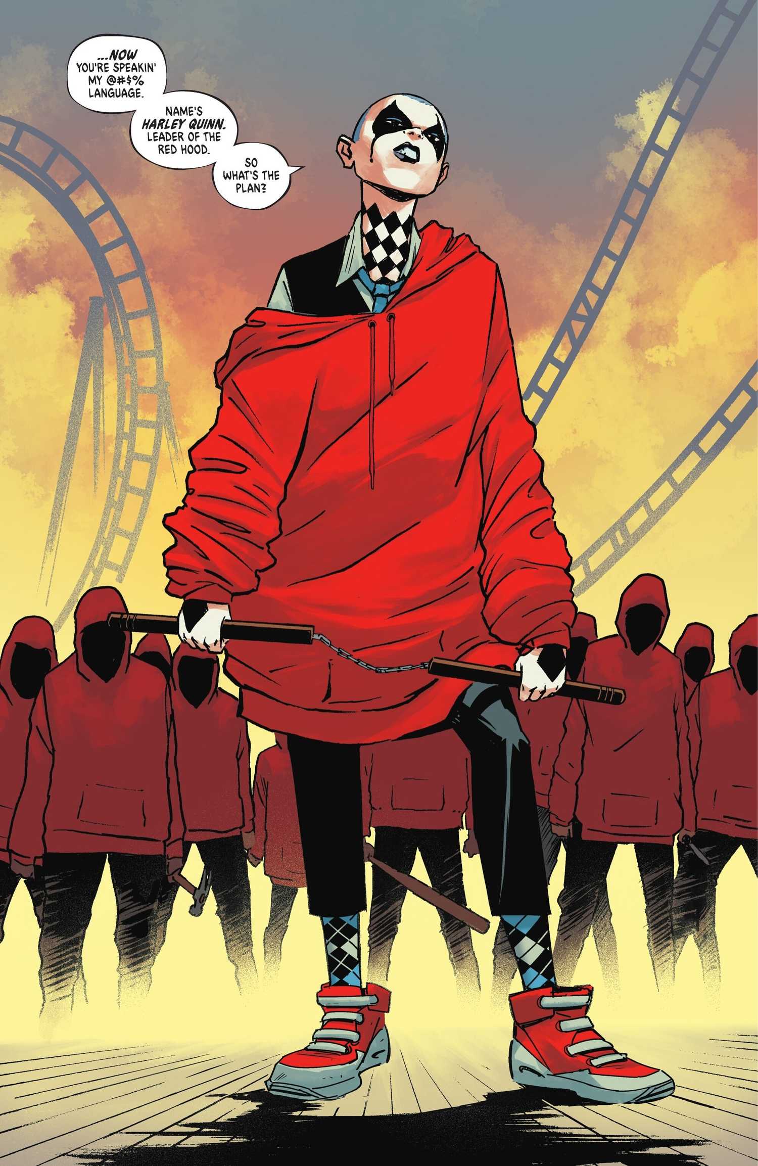Absolute Batman #13 Harley Quinn estréia como líder do capô vermelho