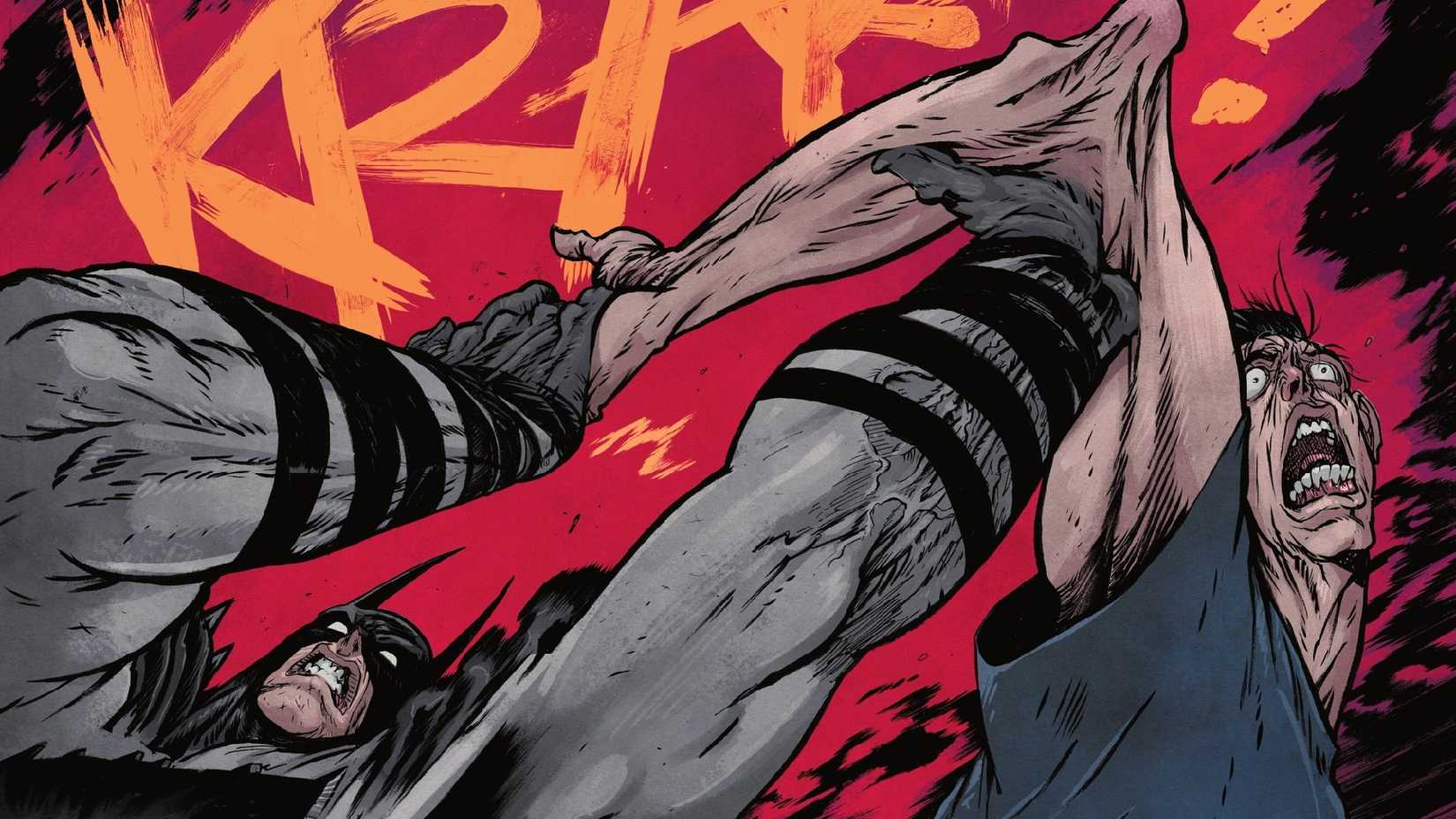 Absolute Batman brutally breaks a white supremacist's arm