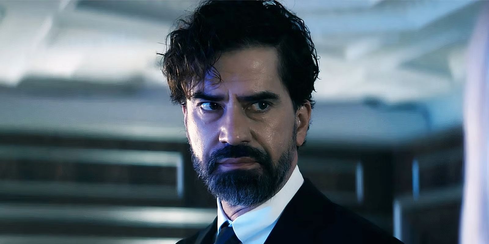 Cipher looking intensely at Cate in Gen V season 2