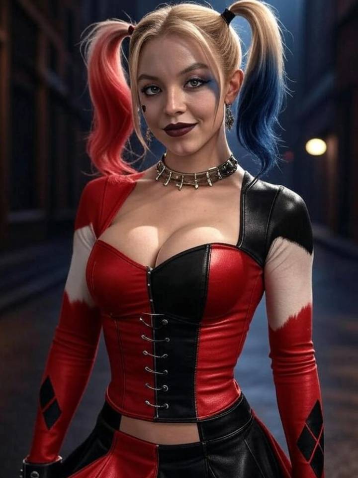 Sydney Sweeney como Arlequina em arte conceitual do DCU