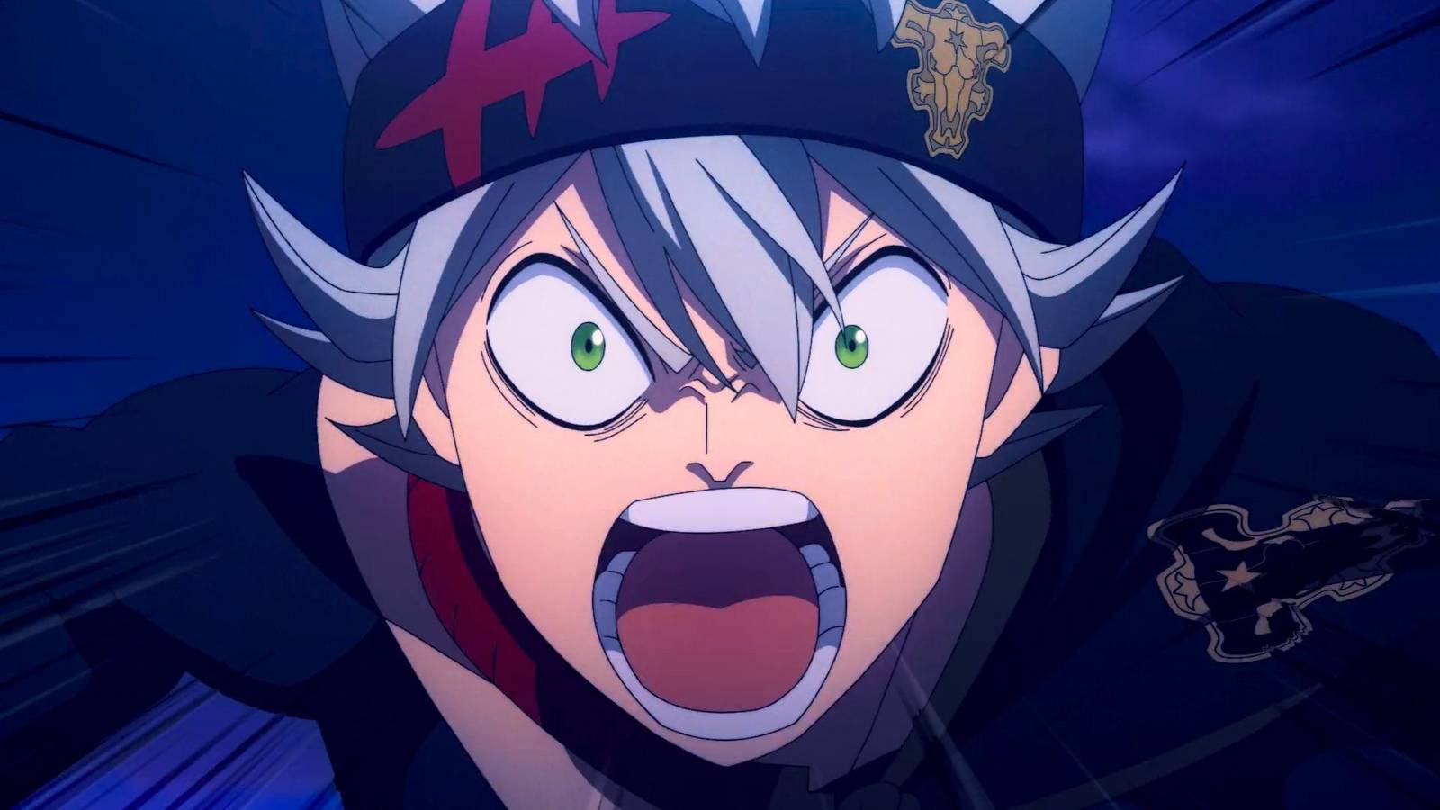 Asta shouting as seen in Black Clover Sword of the Wizard King movie