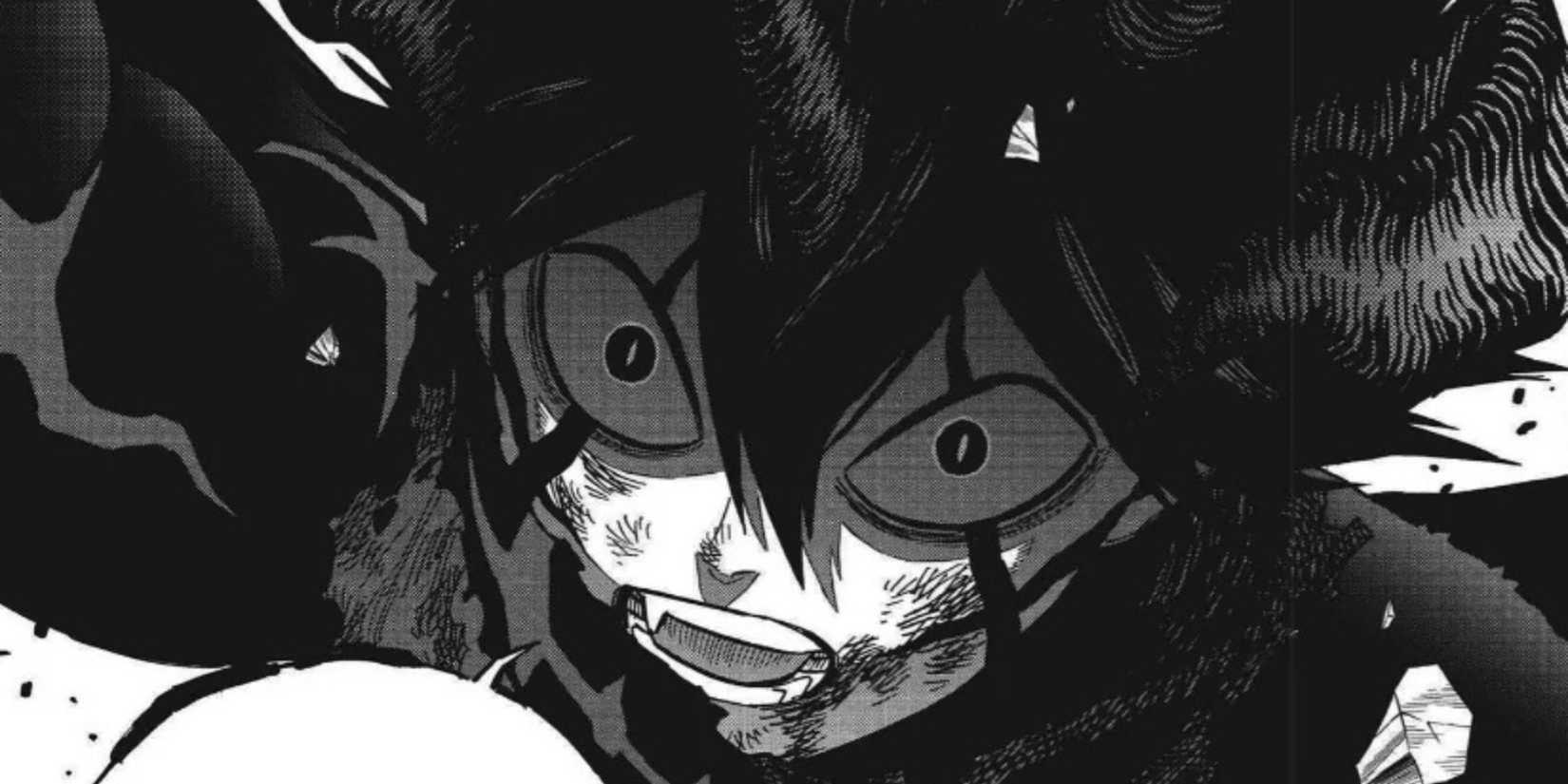 Asta threatening someone while having Devil Union activated in Black Clover