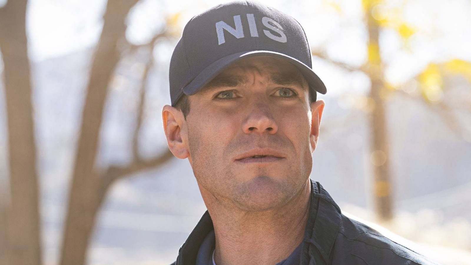 Austin Stowell looking surprised as Gibbs in NCIS Origins