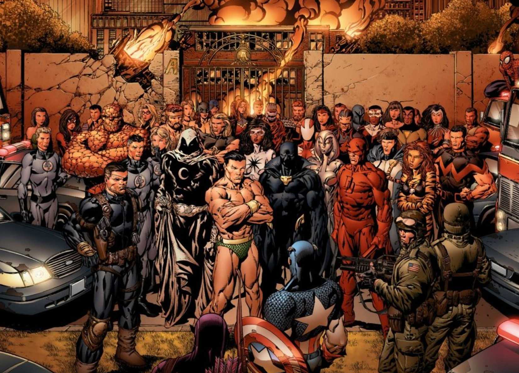 AVENGERS GROUP SHOT FROM DISASSEMBLED
