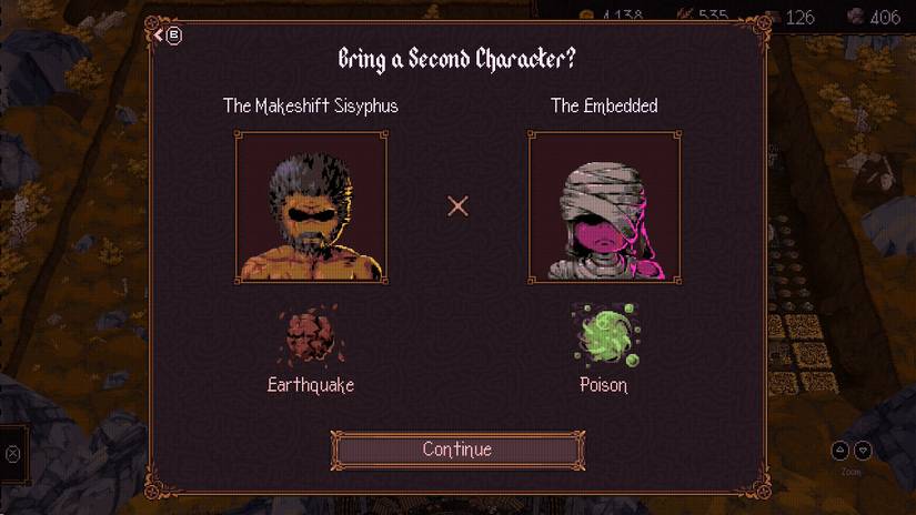 Makeshift Sisyphus and Embedded characters in Ball x Pit.