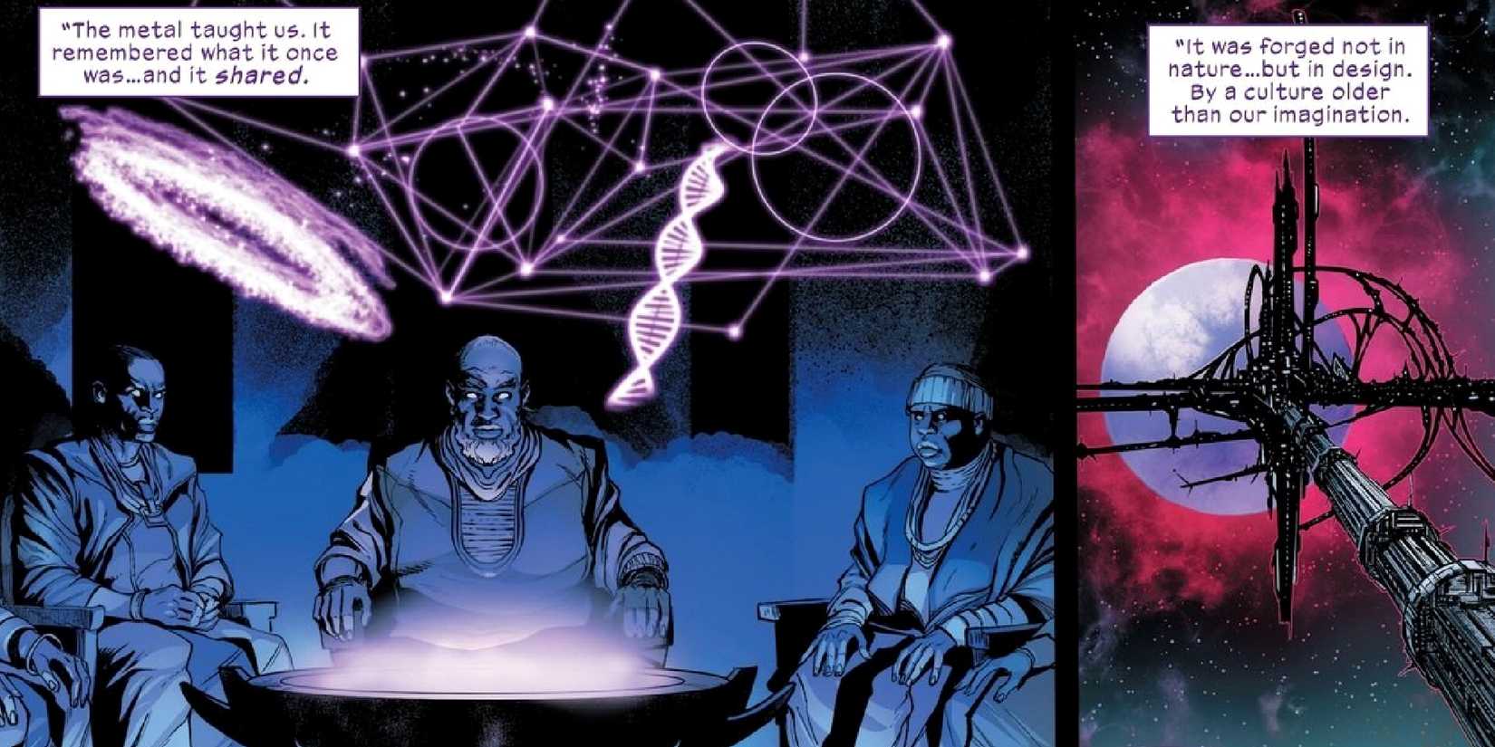 Bast describes Vibranium's origins in Ultimate Black Panther #20