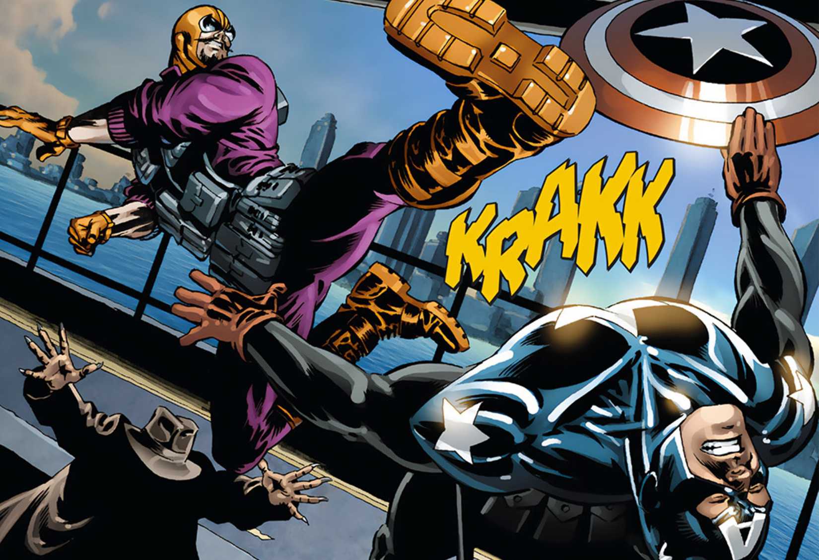 batroc kicks captain america