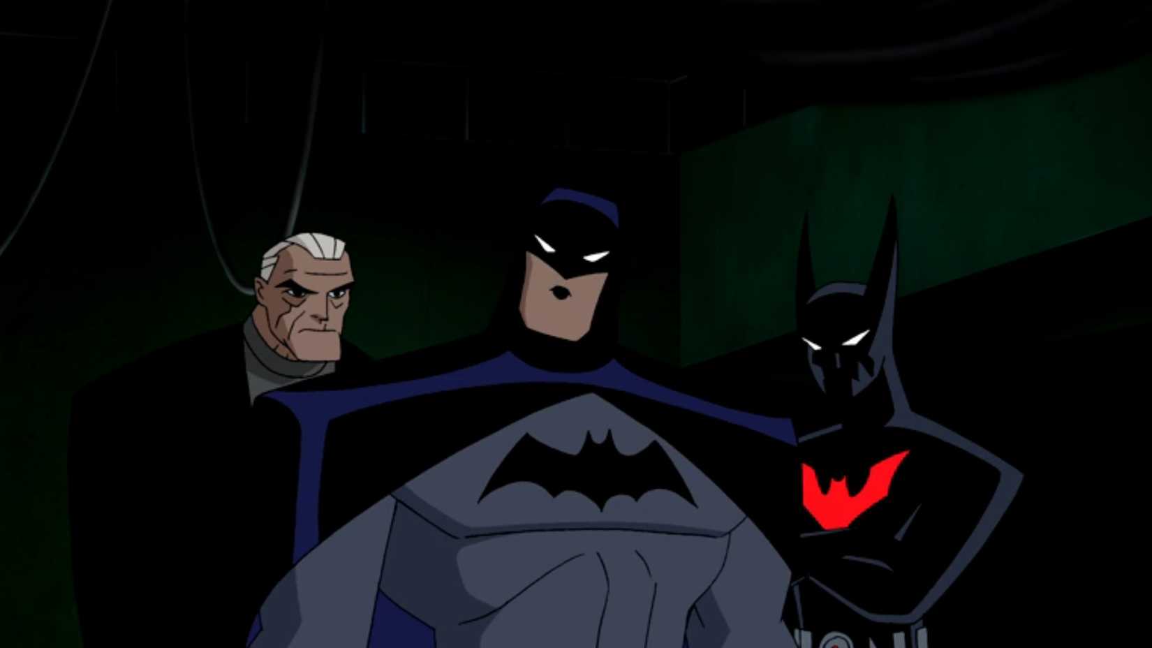 Bruce Wayne idoso, Batman, e Batman do Futuro em