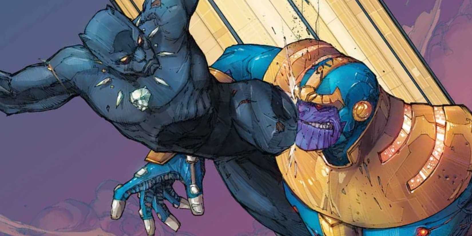 black panther beating up thanos