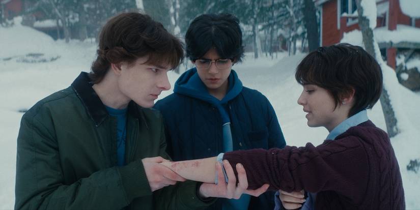 Mason Thames, Miguel Mora, and Madeleine McGraw in Black Phone 2