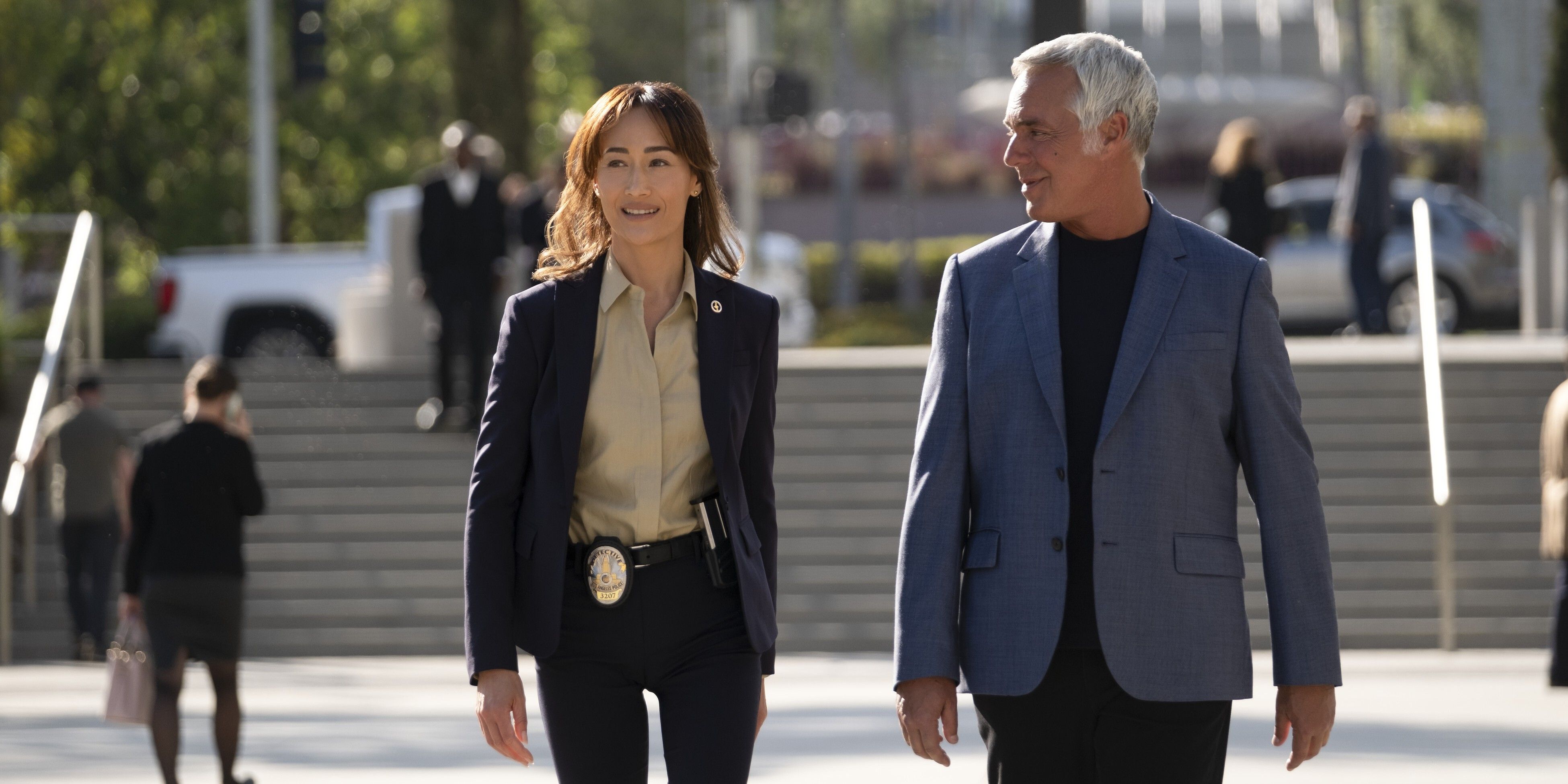 Maggie Q e Titus Welliver em Bosch: Legacy
