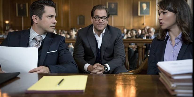 Freddy Rodríguez, Trieste Kelly Dunn, and Michael Weatherly on Bull
