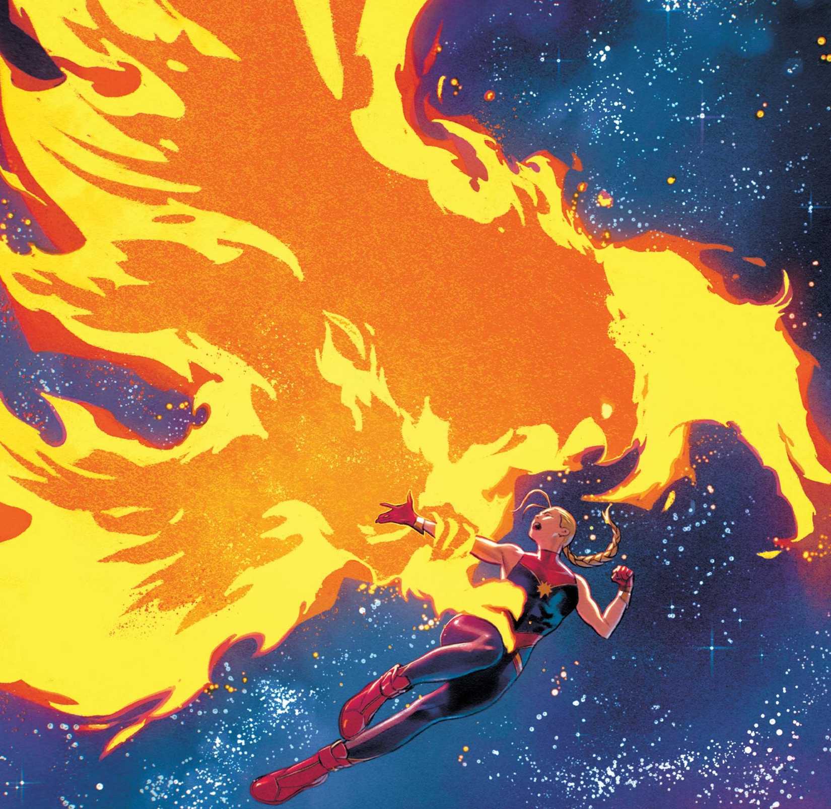 CAPTAIN MARVEL BECOMING THE NEW PHOENIX