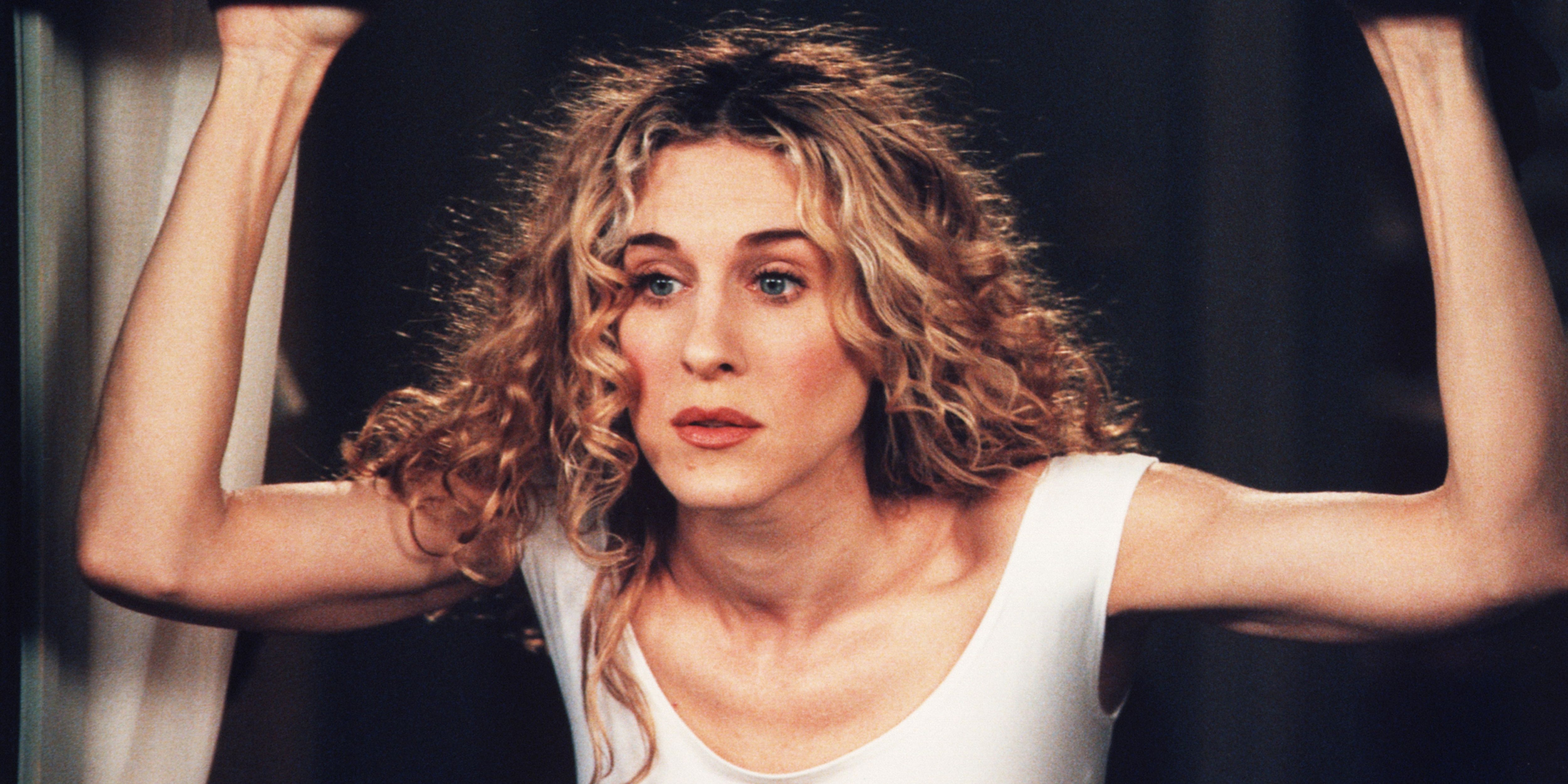 Carrie Bradshaw em Sex and the City.