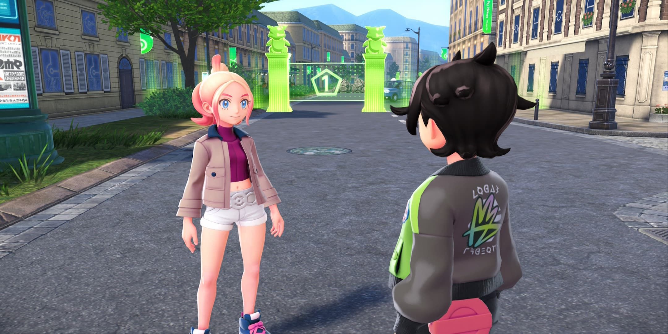 Characters standing in front of Wild Zone 1