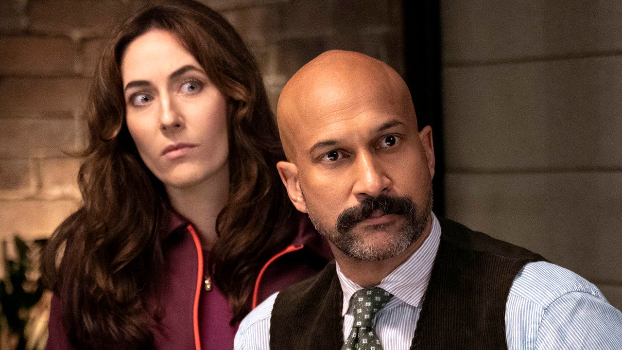 Claire Lovering's Brenda and Keegan Michael-Key's Ed next to each other in Play Dirty YT
