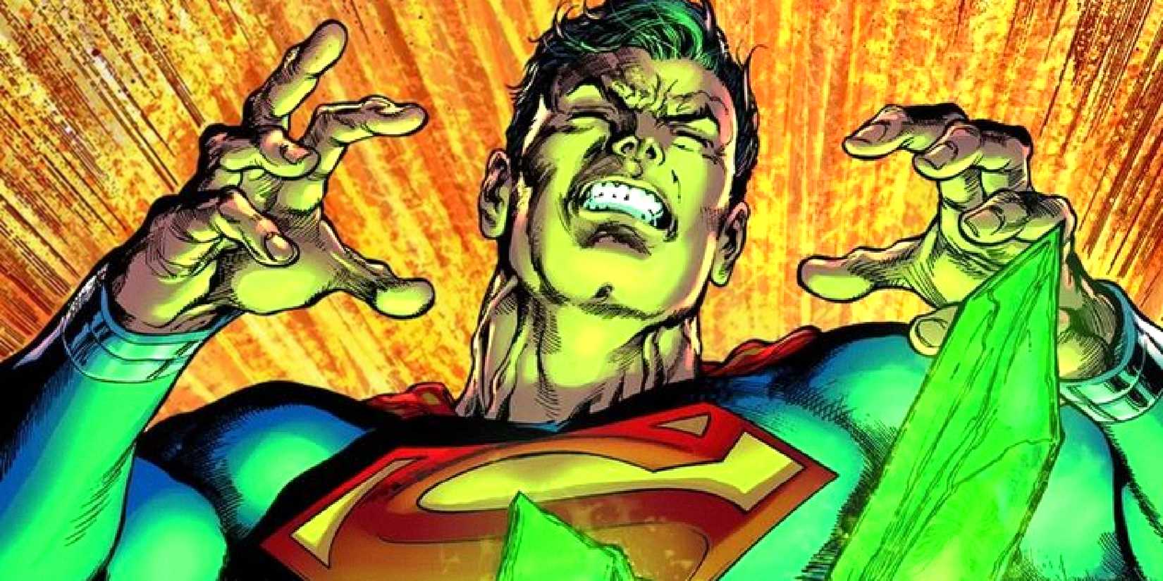 Clark Kent reacts to Green Kryptonite in Superman #17