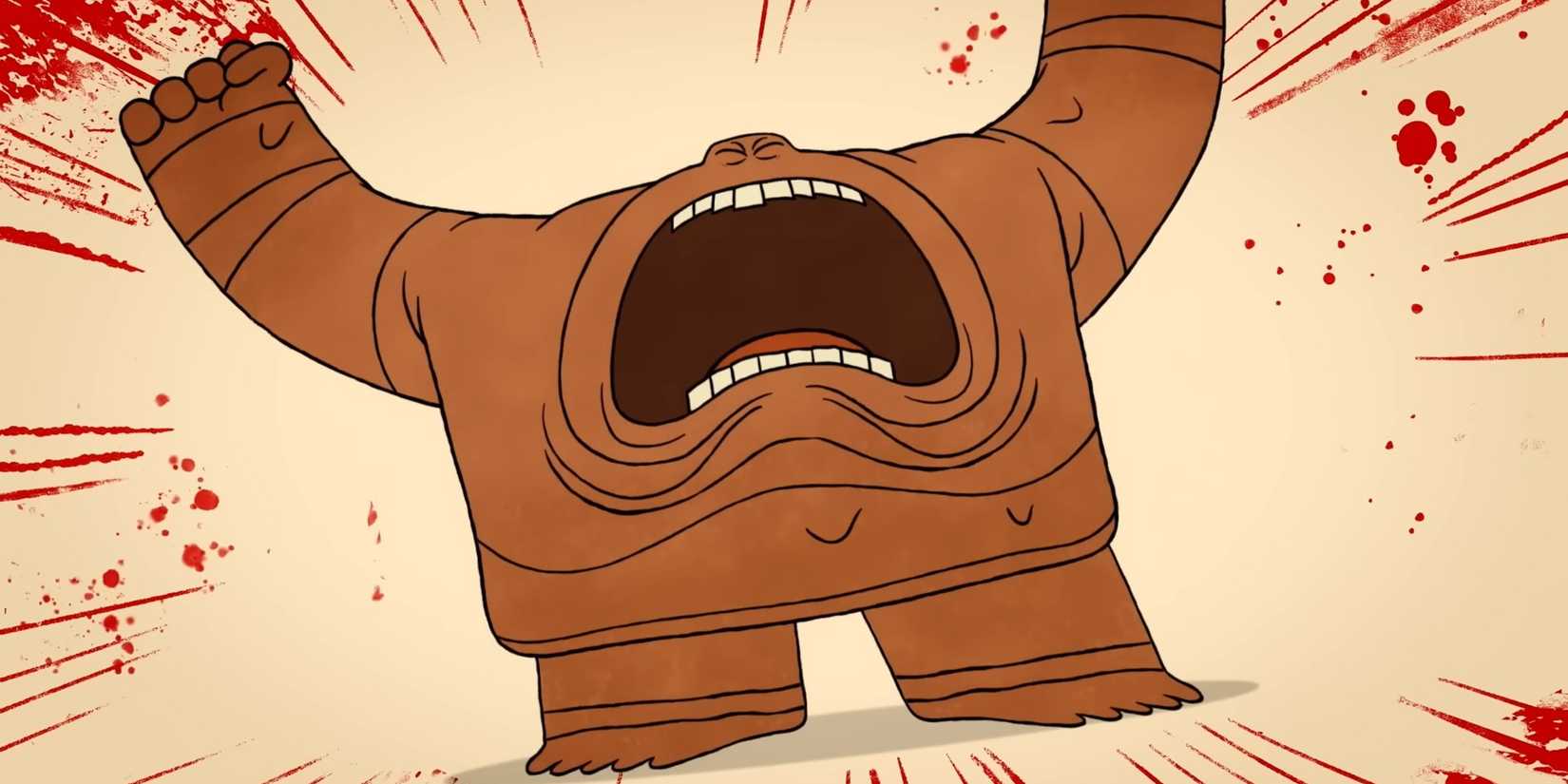 Clayface gritando de raiva na série Bat-Fam