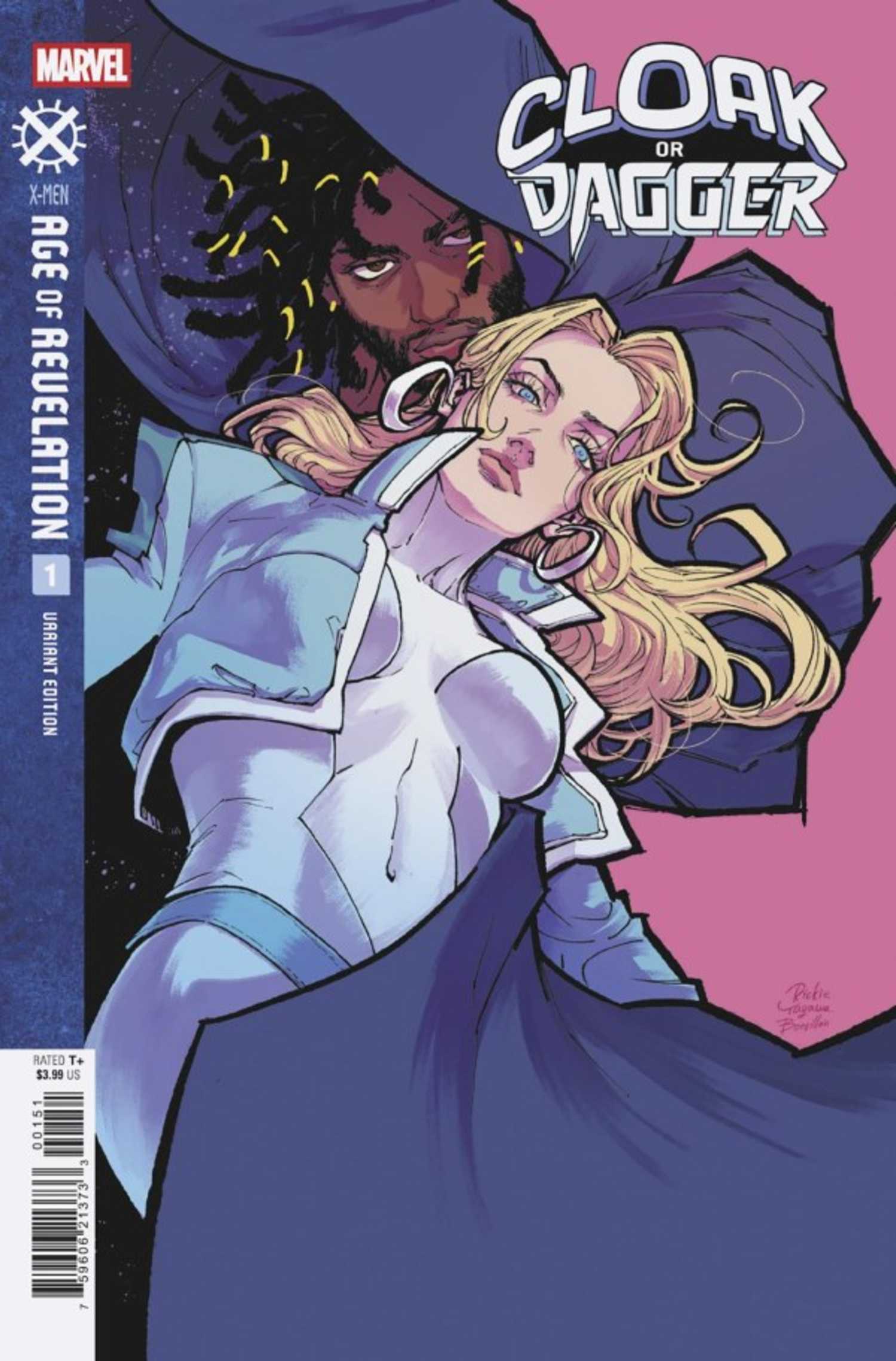 cloak or dagger variant cover, showing cloak and dagger being sweet