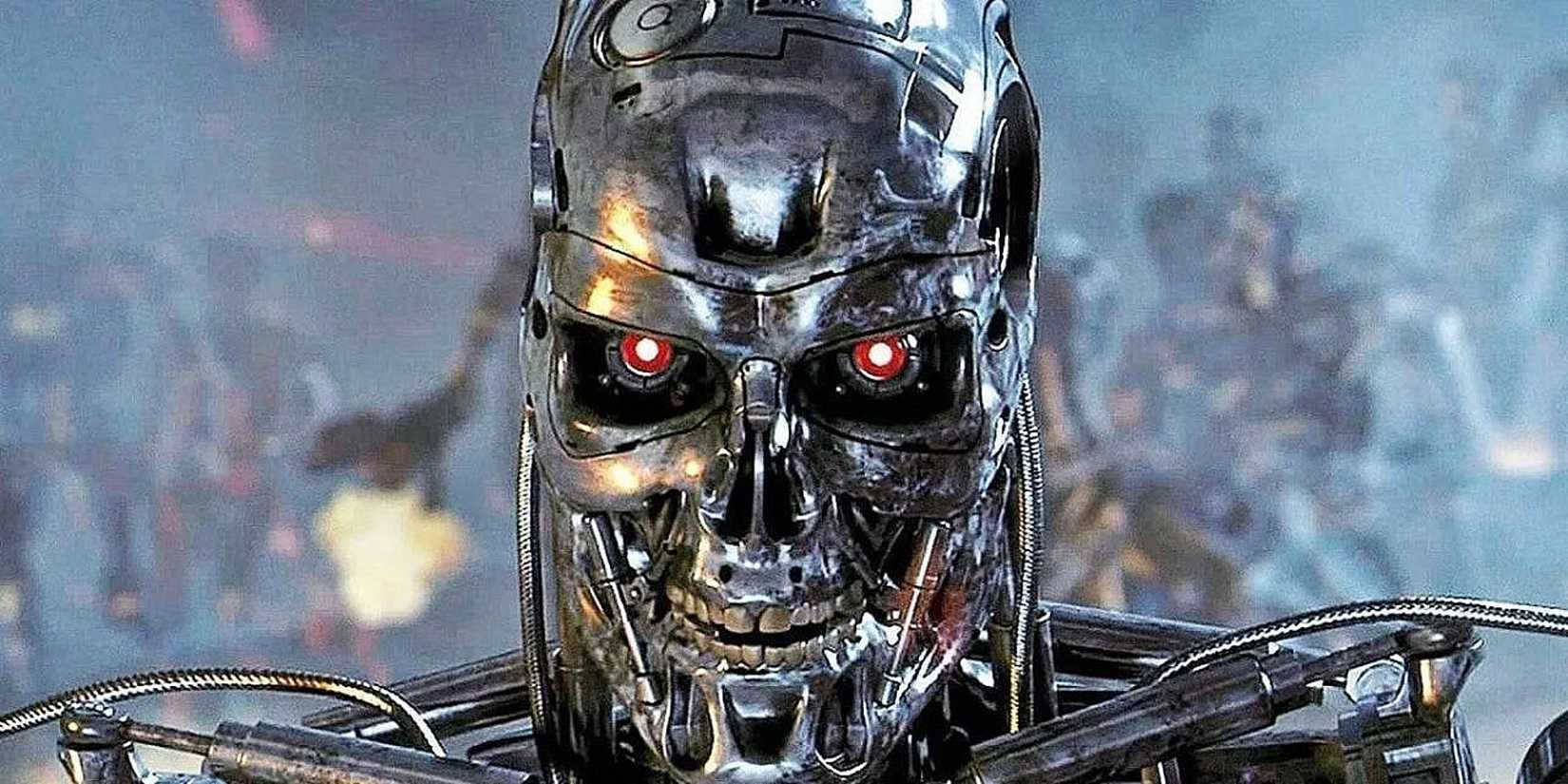 Close up of a T800 model Terminator