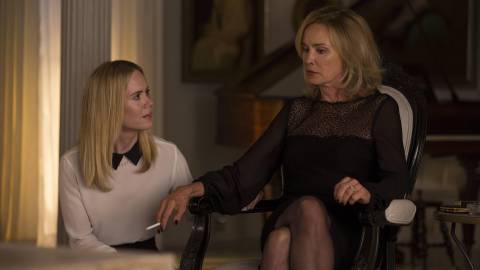 Cordelia and Fiona talking in American Horror Story Coven