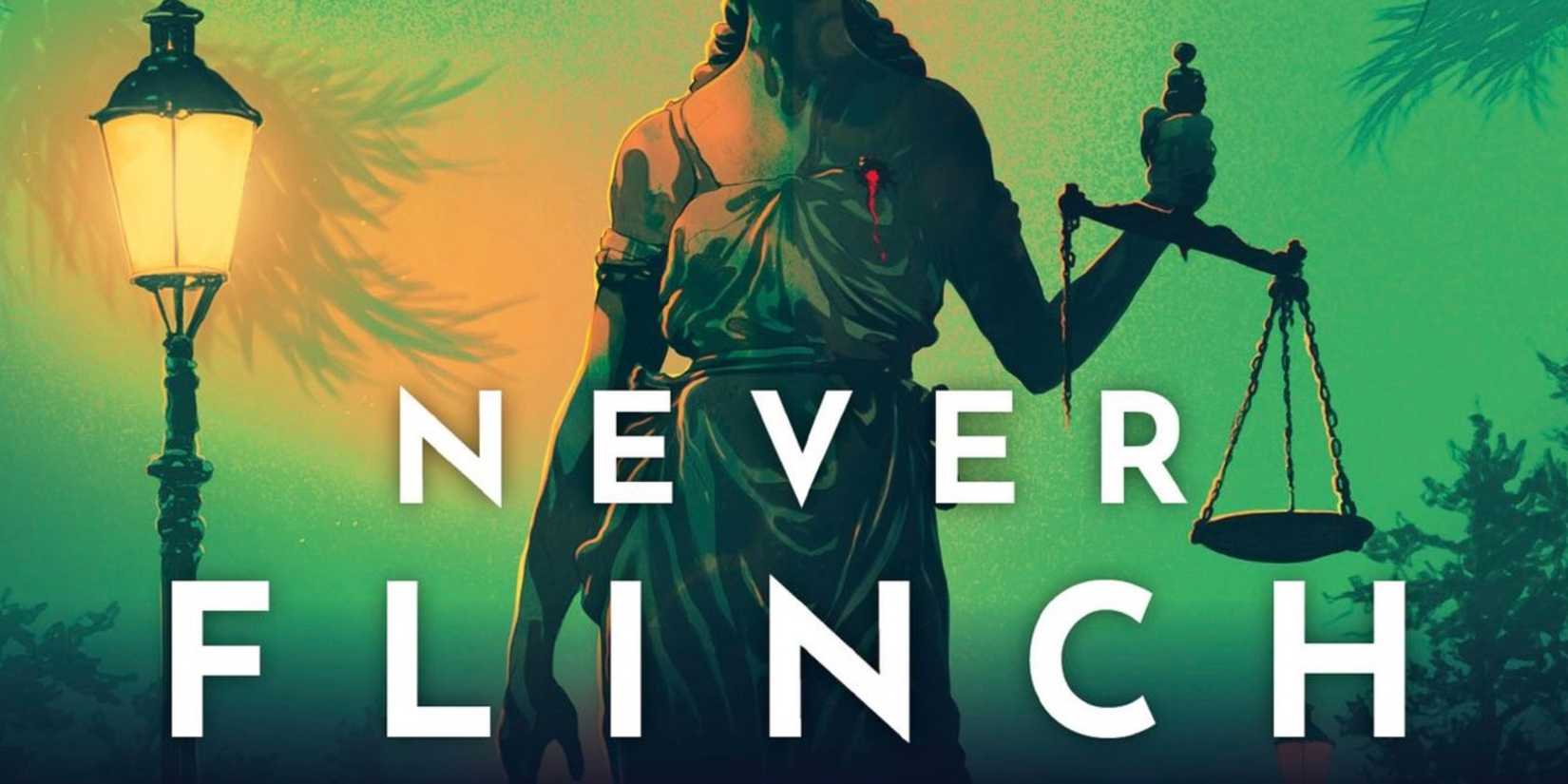 Cropped cover of Stephen King 2025 novel Never Flinch