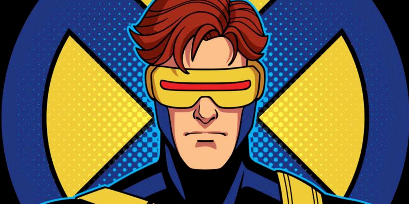 Циклоп стоит перед символом своей команды в постера к X-Men '97